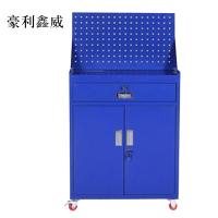豪利鑫威工具柜加厚铁皮储物柜工厂车间用带抽屉汽修多功能收纳柜蓝色一斗小柜含轮子