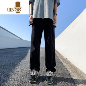 YANXU美式户外机能冲锋裤男夏季薄款潮流速干直筒运动裤宽松工装休闲裤