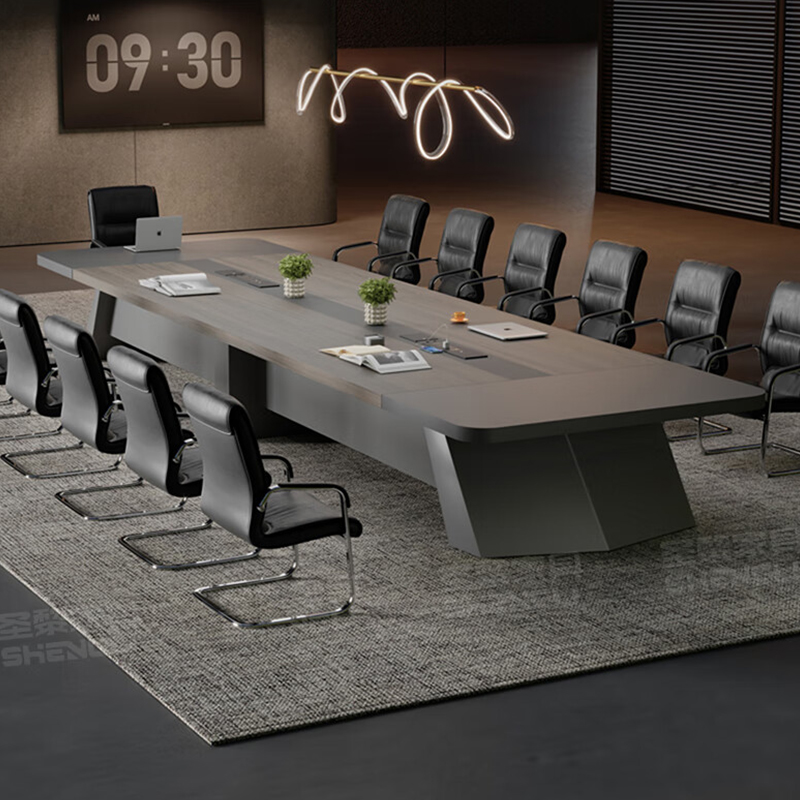 会议桌椅组合简约会议室办公桌长桌圆角大型员工培训