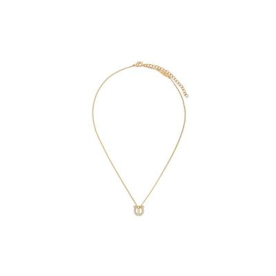 Salvatore Ferragamo女士黄铜金属项链时尚简约百搭饰品轻奢设计