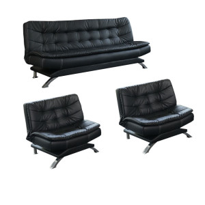 锦北 办公沙发可折叠商务沙发多功能接待会客沙发组合 西皮1+1+3