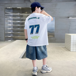儿童装男童夏装套装2026新款中大童夏季男孩薄款短袖夏款帅气时髦