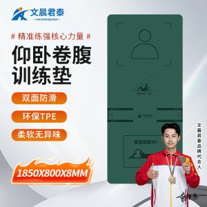 文晨君泰 仰卧起坐训练垫 稳固加宽防滑运动健身垫体位垫1850X800X8MM WT-A429S002