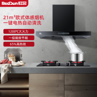红日(RedSun)烟灶套装欧式家用油烟机红外线燃气灶台嵌两用灶节能省气熄火保护TSEU07+ES218B 天然气