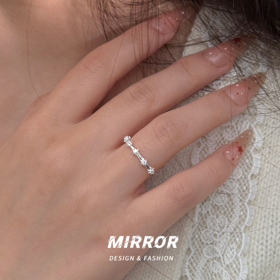 925纯银星芒戒指女指环尾戒简约小众气质ins风高级感礼物潮送女朋友老婆情人节七夕生日礼物