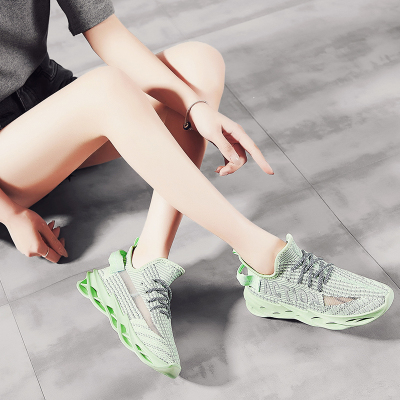 2020夏季新款女士休闲鞋运动鞋时尚百搭潮流椰子鞋黑略流行韩版飞织鞋运动鞋潮鞋ins超火女鞋青春潮流运动休闲鞋绿色39码