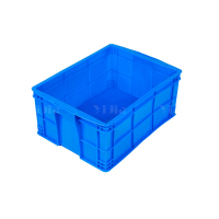 翌嘉YJ4120591 蓝色塑料周转箱大号工业胶箱 530*385*230