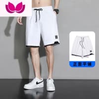 七斓短裤男夏季薄款宽松篮球裤休闲运动男士大裤衩大码五分中裤子