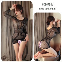 长夜漫漫情趣内衣性感诱惑镂空提花丝袜连体激情诱惑透视内衣6096