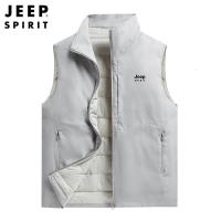 JEEP吉普2025新款男薄款羽绒马甲秋冬季纯色马夹坎肩羽绒马甲7559