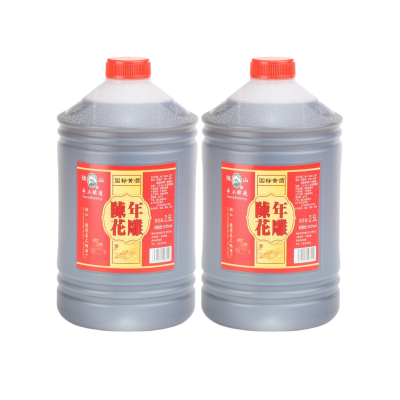 二桶 径山手工酿造陈年花雕干型清爽型国标黄酒2.5L/桶