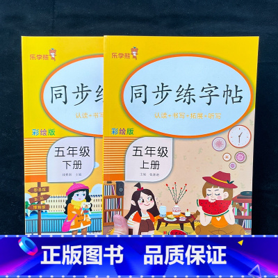 同步练字帖 五年级上 [正版]2023新版五年级上册下册同步练字帖人教版 练字帖小学生5上语文生字描红下硬笔书法练习笔顺