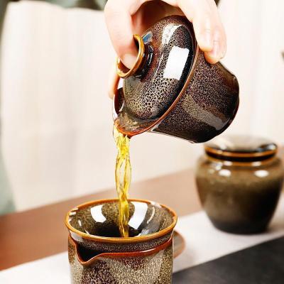 家柏饰(CORATED)窑变功夫茶具整套家用客厅天目釉建盏办公会客陶瓷茶壶茶杯