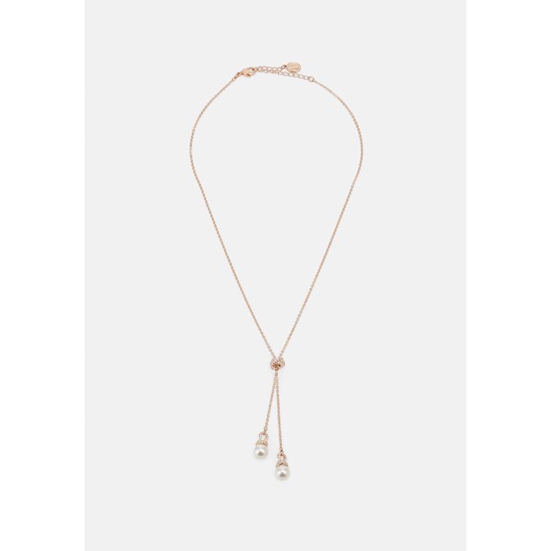 Swarovski优雅玫瑰金项链 水晶珍珠精致时尚女士饰品