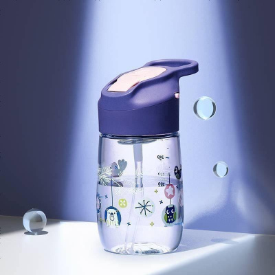 babycare儿童水杯直饮杯运动鸭嘴杯防摔宝宝外出携带喝水吸管杯子 300