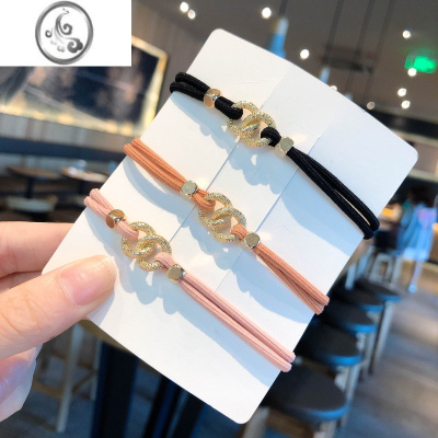 JiMi韩国网红简约气质头绳绳女粗扎头发马尾皮筋丸子发圈头饰夏季发绳