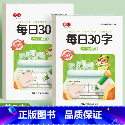 一年级上下册[[每日30字]/加厚升级/好字好词 [正版]一二年级同步升级加厚每日30字练字帖小学生三四五六年级上下册每