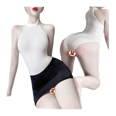 女士情趣内衣连体衣开档免脱破洞紧身透视包臀裙秘书制服职业套装性感透明诱惑三点后入式女式情趣睡衣夫妻长夜漫漫成人美女性用品