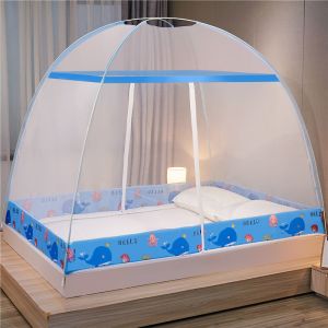 蒙古包蚊帐免安装1.5m床家用1.8米纹帐单双人1.0m学生宿舍1.2米床