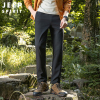 JEEPspirit冲锋裤男秋冬季防水防风加绒秋冬修身软壳旅行登山6298