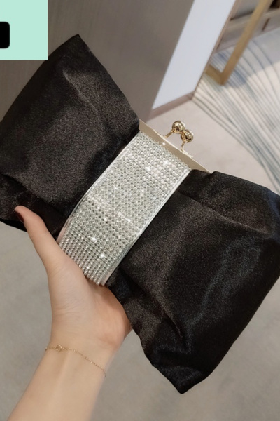 2020新款晚宴包名媛宴会手拿包旗袍晚礼服包包水钻蝴蝶结小手包女NEW LAKE女手包