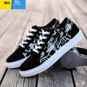聚范2024百搭男鞋运动休闲鞋韩版潮学生防滑板鞋男士青年低帮鞋