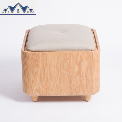 随园 创意简约换鞋凳储物凳子 多功能实木穿鞋凳可坐收纳凳沙发凳 三维工匠