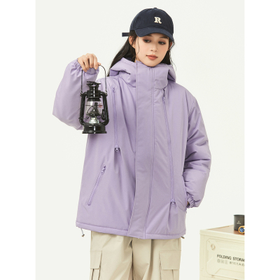 [3件8.5折152.9元,叠加优惠券]唐狮春款外套女新款设计感工装夹克春秋季户外冲锋少年上衣