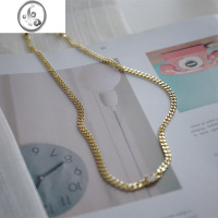 JiMi潮酷轻奢欧美风单钻粗项链INS个性镶嵌锆石古巴锁骨链个性颈链