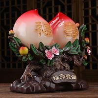 家柏饰(CORATED)寿桃摆件爷爷奶奶老年人长辈60岁80岁祝福贺寿生日客厅装饰品