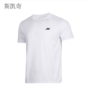斯凯奇 男女白色短袖T恤 P224U051-000QXXL 件