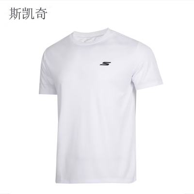 斯凯奇 男女白色短袖T恤 P224U051-000QXXL 件