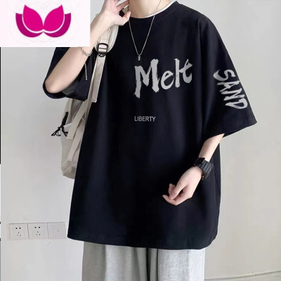 七斓300gT恤男短袖高端夏季潮牌美式oversize复古圆领正肩半截袖t
