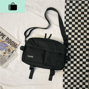 单肩包男潮街头潮牌个性嘻哈复古休闲学生韩版小背包斜挎包NEW LAKE男士斜挎包