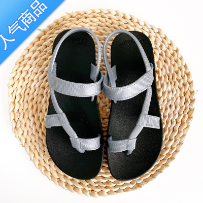 SUNTEK女士凉鞋夏季新款外穿时尚平底防滑罗马鞋平底低跟休闲夹趾沙滩鞋