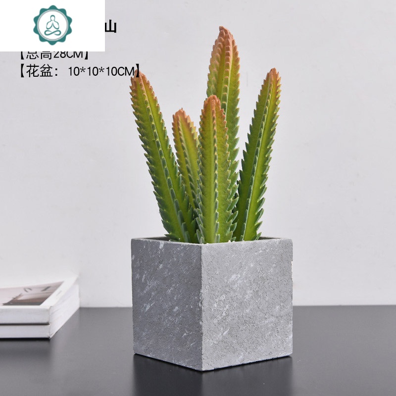摆件ins风北欧盆栽绿植室内客厅多肉小盆景室内 封后 大号方盆叠叶草