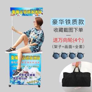 汐岩台展示架便携折叠移动超市小吃车摆地摊试吃展台广告地推桌子