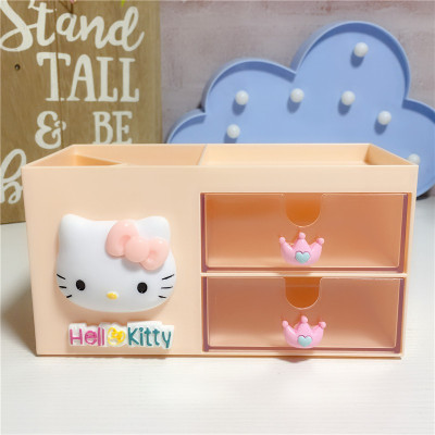 多功能卡通笔筒桌面个性创意文具收纳盒韩国小学生儿童办公室用品三维工匠叮当天使款（大号）