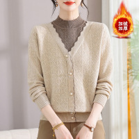 新款中年女装洋气假两件针织衫冬装衣服50岁毛线衣中老年人上衣冬