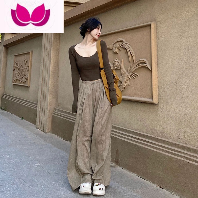 七斓早春季女装2023新款小香风套装盐系穿搭减龄时尚休闲阔腿裤套