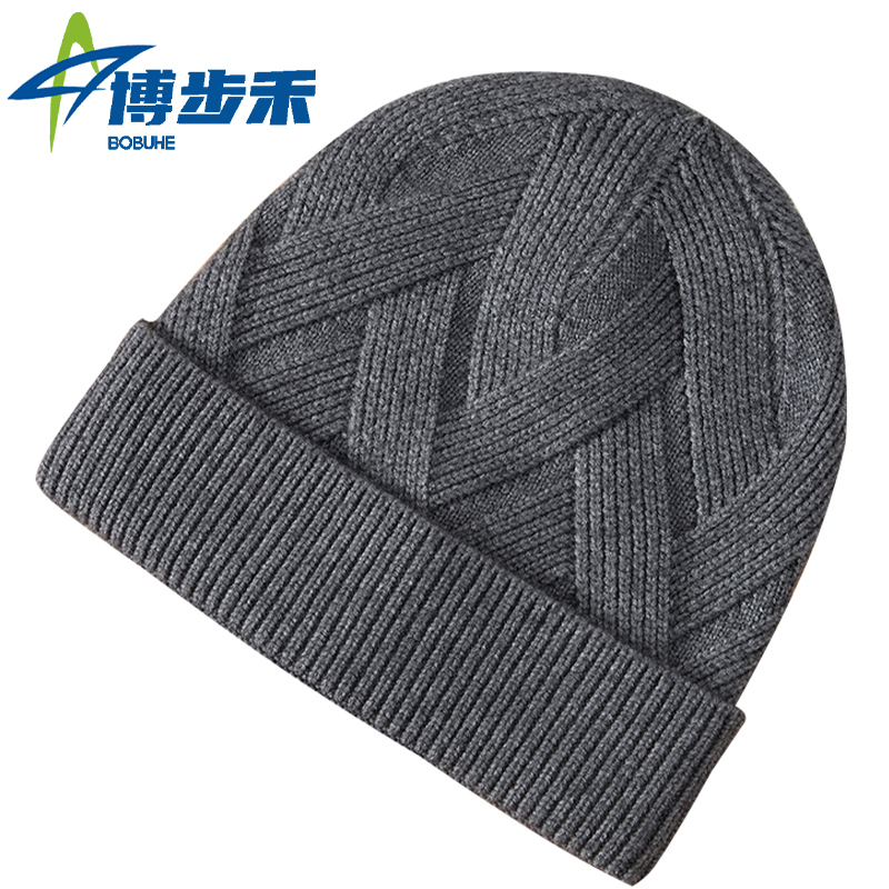 博步禾 羊绒帽 毛线帽 顶