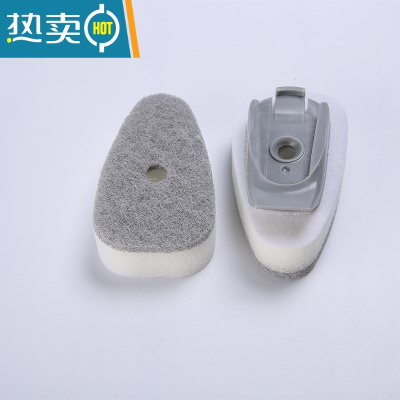 敬平刷锅器洗碗家用厨房除垢清洁油污洗锅刷海绵刷碗去污长柄刷子 海绵头1个 [带卡扣]