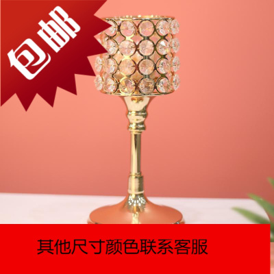 客厅圣诞餐桌蜡烛台羽毛装饰品摆件烛光晚餐道具北欧美式复古浪漫