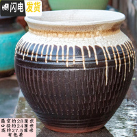 三维工匠特大高筒土陶罐多肉花盆粗陶多肉植物兰花月季陶瓷法师老桩花盆器 ZSHP1717 特大花盆容器