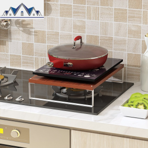 厨房置物架电磁炉架子电饭煲架电炒锅架煤气灶盖板微波炉置物架 三维工匠