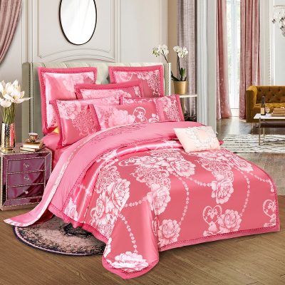 全棉贡缎绣花四件套