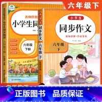 同步作文+同步阅读 六年级下 [正版]老师六年级下册同步作文 人教版6年级下小学生语文六下同步作文书作文大全人教