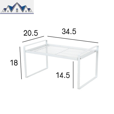 厨房分层置物架台面桌面调料收纳橱柜内隔层分隔板单双层放锅架子 三维工匠
