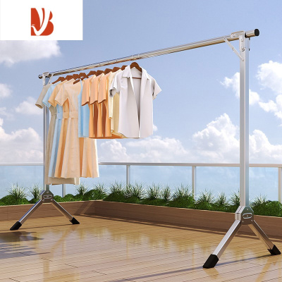 三维工匠简易晾衣架落地折叠家用卧室阳台晒衣架婴儿凉衣服挂架宿舍凉衣杆