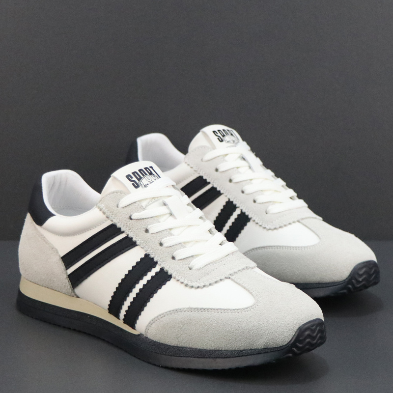 真皮德训鞋男2026春季新款运动鞋平底软底舒适休闲板鞋男小白鞋子